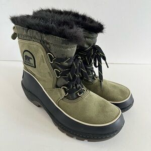 Sorel Tivoli III Suede Fur Lined Ankle Hiking Boot Size 8.5